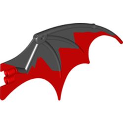 Creature Body Part, Dragon Wing 19 x 11 with Marbled Red Pattern