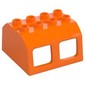 Duplo Train Locomotive Cabin Roof 2 x 4 Studs, 4 Medium Windows