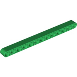 LEGO part 10041239 TECHNIC 13M BEAM in Dark Green/ Green