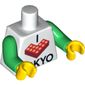 Torso I 'L Brick' TOKYO Print, Green Arms, Yellow Hands