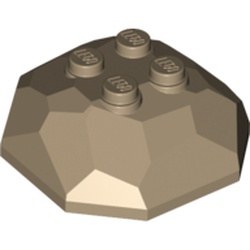 LEGO part 42284 ROCK 4X4X1 1/3 UPPER PART in Sand Yellow/ Dark Tan