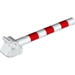 LEGO part BARRIER LEVER W. B-CONNECTOR W.DEC. in White