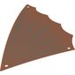 Sail, Scalloped, 18 x 34 Triangular with Winged Edge and Dark Brown Print