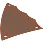 Sail, Scalloped, 12 x 21 Tattered with Winged Edge and Dark Brown Print