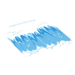 Waterfall, 7 x 7 Rectangle