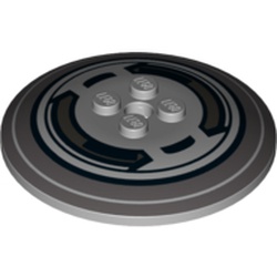 Dish 6 x 6 Inverted (Radar) with Solid Studs and AT-TE Print [Solid Studs]