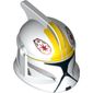 Helmet Clone Trooper Phase 1, with Side Holes, Clone Pilot, Yellow Markings and Black Visor Print