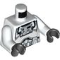 Torso Armor Clone Pilot Detailed Print, White Arms, Black Hands