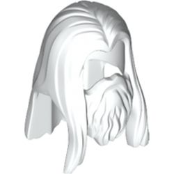 Hair with Beard, Long Straight with Centre Part