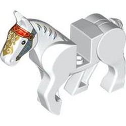 Animal, Horse, Moveable Legs with Gold Bridle and Decorations Print
