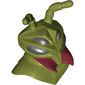 Minifig Head Special, Alien Galaxy Squad, Mantizoid with 4 Eyes and Antennae and Dark Red Mandibles Print