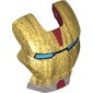 Headwear Accessory Visor Top Hinge with Gold Face Shield, Blue Eyes and Silver Chin Print (Iron Man)