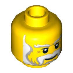 LEGO part MINI HEAD, NO. 3555 in Bright Yellow/ Yellow