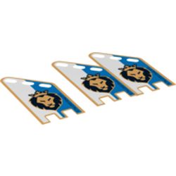 Flag, Squared Ends with Lion with Crown Print [Complete Sheet of 3]