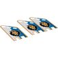 Flag, Squared Ends with Lion with Crown Print [Complete Sheet of 3]