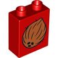 Duplo Brick 1 x 2 x 2 with Coconut Print