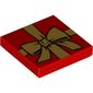 Tile 2 x 2 with Gold Bow Print