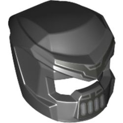 Helmet, Mech with Open Visor, Mouth Grill and Silver Markings Print