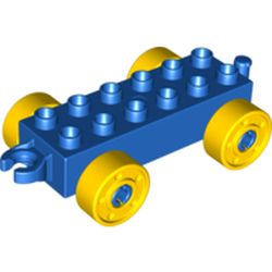 LEGO part DUPLO CHASSIS 2X6 in Bright Blue/ Blue