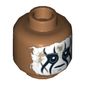 Minifig Head Tonto, Dual Sided, Face Paint, Neutral / Mouth Open Frown Print [Hollow Stud]
