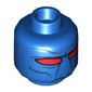 Minifig Head Cad Bane, Narrow Set Red Eyes and Black Facial Features Print