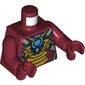 Torso Armor with Gold Plates and Blue Circle (Arc Reactor) Print, Dark Red Arms and Hands