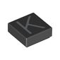 Tile 1 x 1 with letter Capital K Print
