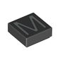 Tile 1 x 1 with letter Capital M Print