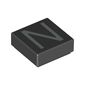 Tile 1 x 1 with letter Capital N Print