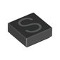 Tile 1 x 1 with letter Capital S Print