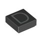 Tile 1 x 1 with letter Capital D Print