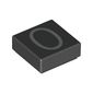 Tile 1 x 1 with Silver Number 0 Print