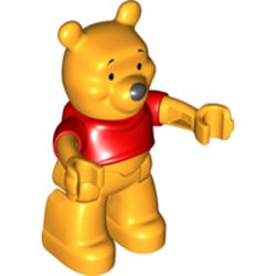 Duplo Figure Bear, with Red Shirt Print (Winnie the Pooh)