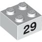 Brick 2 x 2 with Black "29" Print