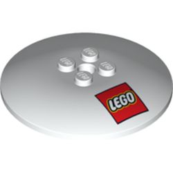 Dish 6 x 6 Inverted (Radar) with Solid Studs and LEGO Logo Print