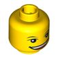 Minifig Head LEGO Club Max, Eyebrows, White Pupils, Wide Open Smile [Blocked Open Stud]