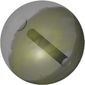 Projectile, Large Figure Weapon, Zamor Sphere / Ball with Marbled Trans-Yellow Pattern [Palantír]