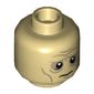 Minifig Head Wormtongue, Dual Sided, Wrinkles and Sunken Eyes Worried / Angry Print [Hollow Stud]