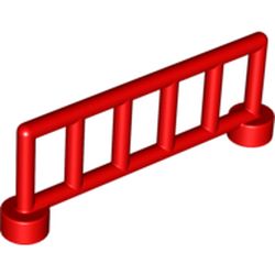 LEGO part DUPLO RAIL 1X6 in Bright Red/ Red