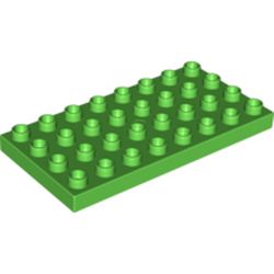LEGO part DUPLO PLATE 4X8 in Bright Green (6048851|10199)