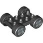 Duplo Car Base, 2 x 4 with Black Tires and Silver Spinner Spoke Hubs Print