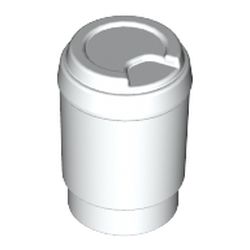 LEGO part 15496 TAKE OUT CUP in White