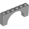 Light Bluish Gray Brick Arch 1 x 6 x 2 - Thin Top without Reinforced Underside [New Version]