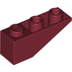 LEGO part 10004287 ROOF TILE 1X3/25° INV. in Dark Red