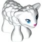 Animal, Sheep / Lamb with Dark Azure Eyes, Dark Pink Nose and Eyelashes Print