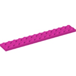 LEGO part 91988 PLATE 2X14 in Bright Purple/ Dark Pink
