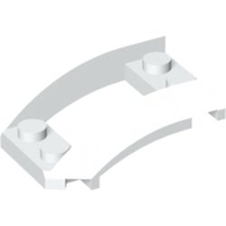 LEGO part 10047755 PLATE 2X4X1 1/3 W. SIDE BOW in White