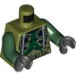 Torso Armor Camouflage Print (Commander Gree), Dark Green Arms, Black Hands