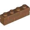 Medium Nougat Brick Special 1 x 4 with Masonry Brick Profile
