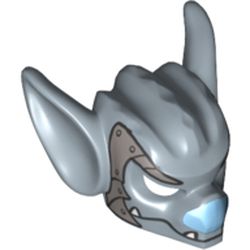 Mask Bat with Fangs and Blue Nose and Armor Plate Print
